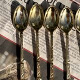 Set of 6 Vintage Gold Moka Spoons - Tableware - Coffee Spoons