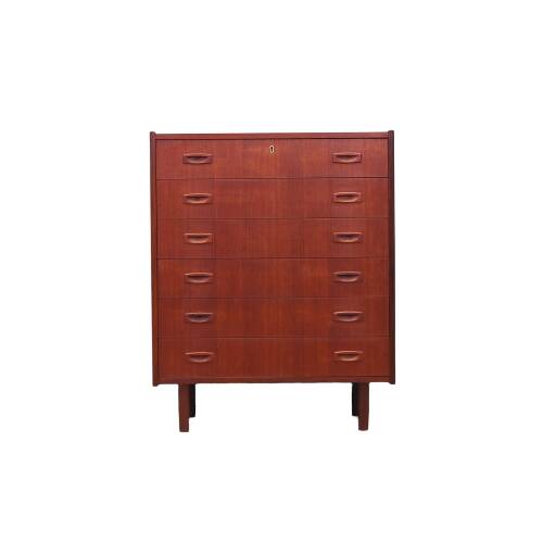 Teak chest of drawers, Danish design, 1970s, made in Denmark