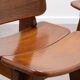 Set of 4 oak Brutalist chairs