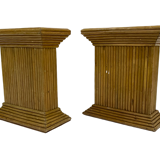 Vintage Rattan Column Bamboo Bohemian Pillar '70s Rattan Mcguire