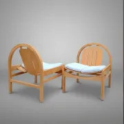 Pair of Argos lounge chairs by Baumann
