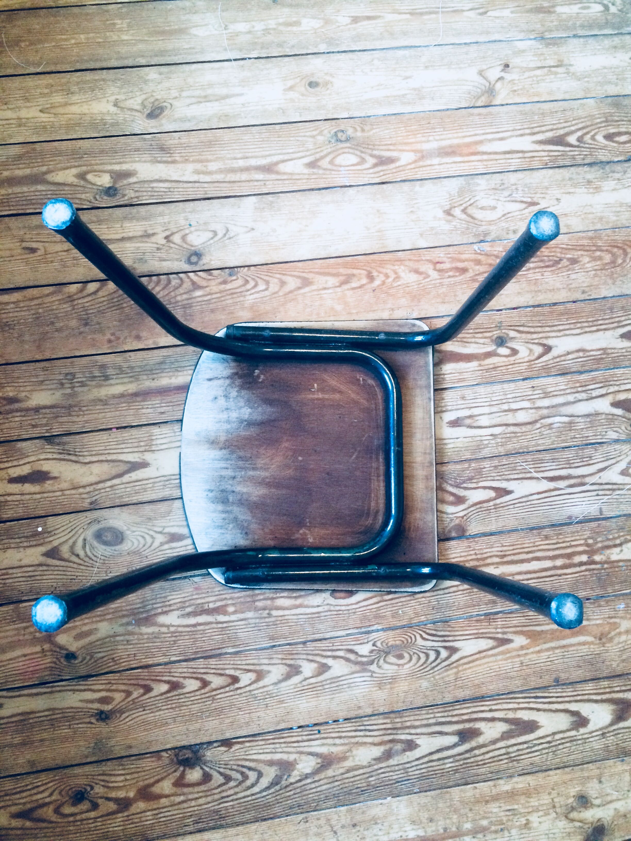 Sky blue formica stool