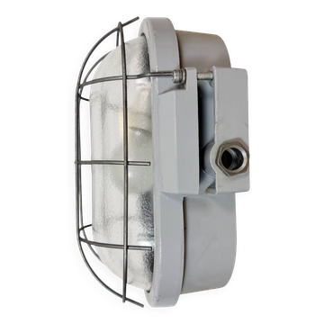 Grey Industrial Cast Aluminium Wall Light, 1970s
