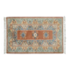 1970s Vintage Turkish Handmade Wool & Cotton Orange Area Rug 125x195