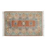 Tapis vintage turc fait main en laine et coton orange, années 1970