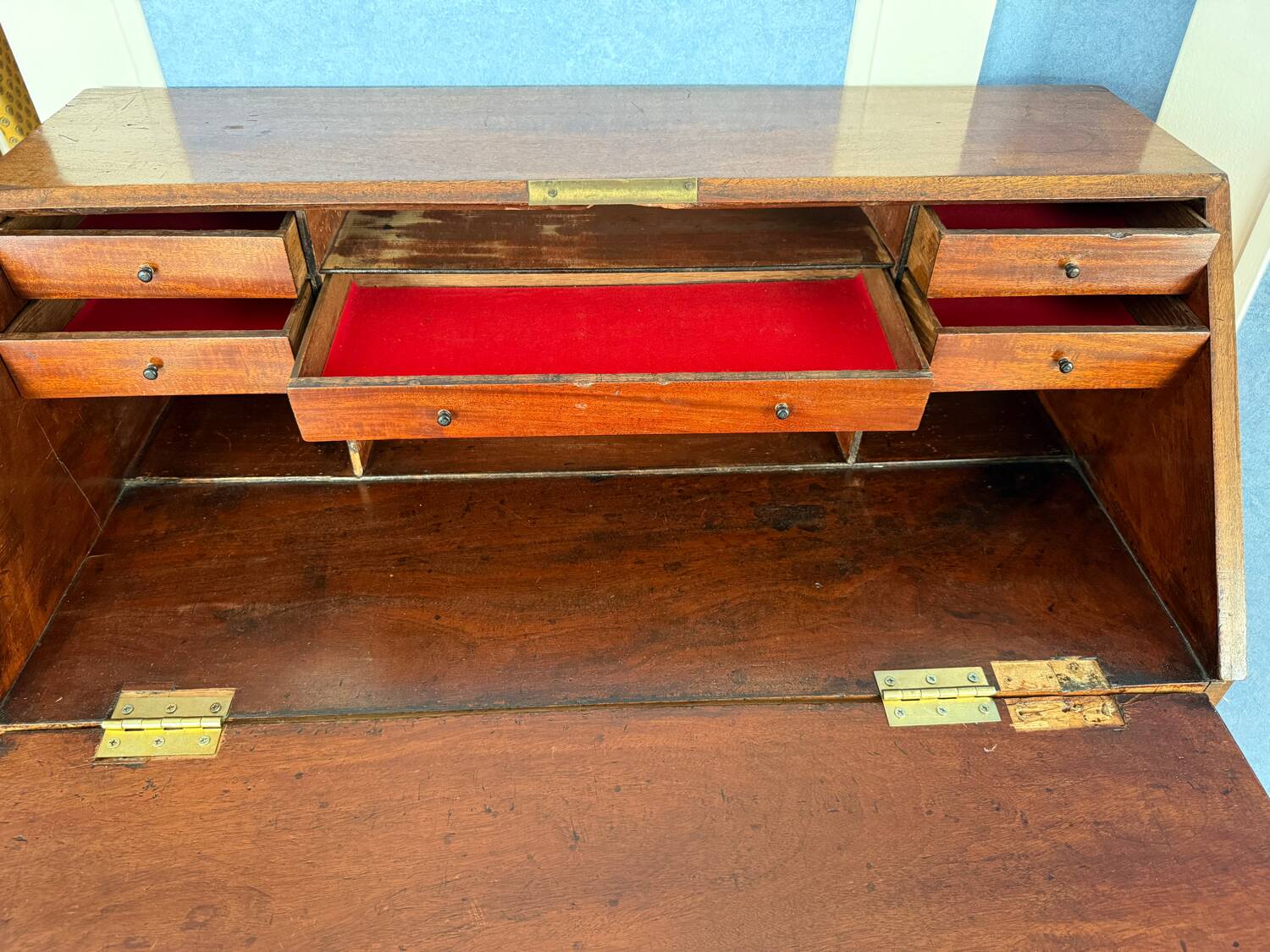 Solid wood secretary with 3 large drawers