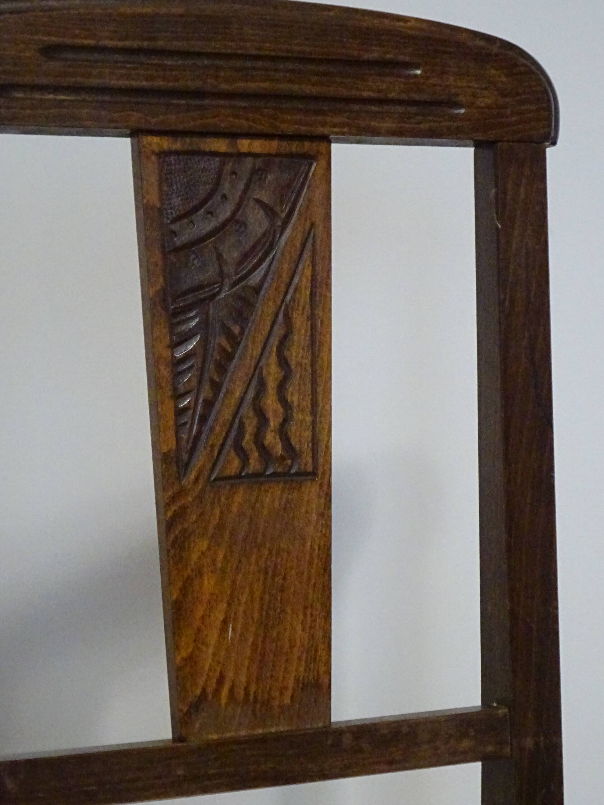 Art Deco chairs, French made by Robur, set of 2