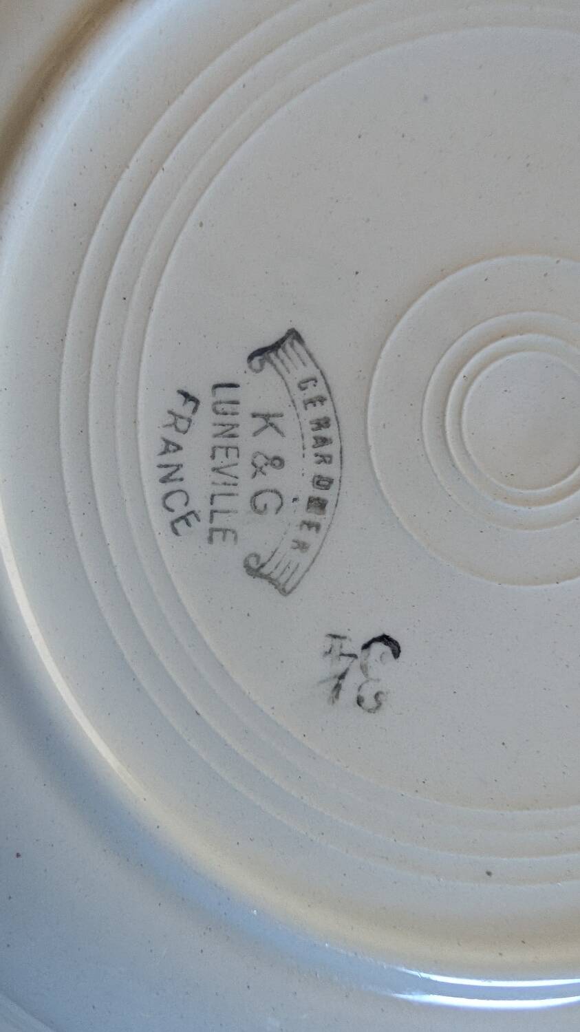 5 Deep Plates KG Lunéville "Gérardmer" (1920-1930)