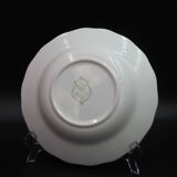 3 deep plates with red English Landscape pattern
