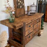 Old wooden workbench