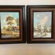 Pair of landscape paintings, oil on cardboard