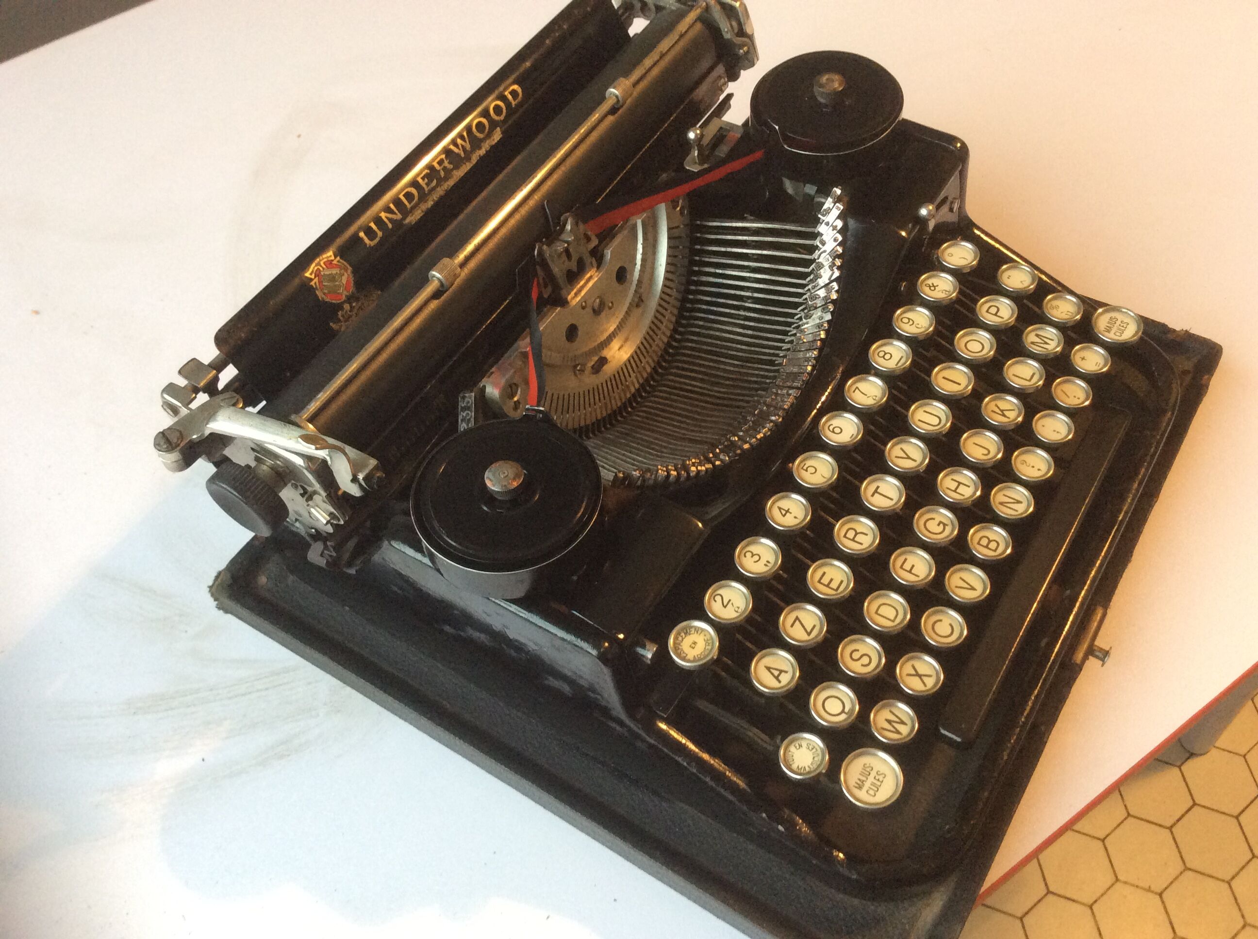Ancient Underwood portable typewriter
