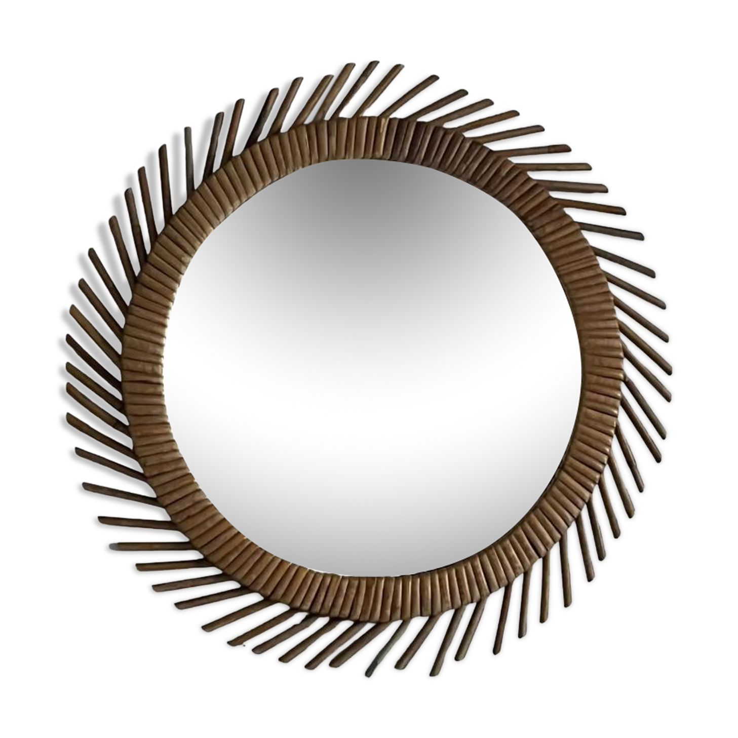 Rattan sun mirror