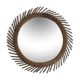 Rattan sun mirror