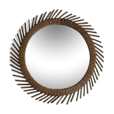 Rattan sun mirror