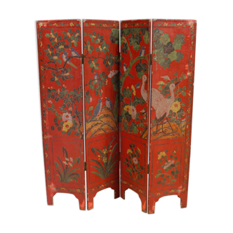 French lacquered chinoiserie screen