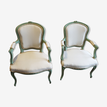 Pair of redesigned cabriolet chairs