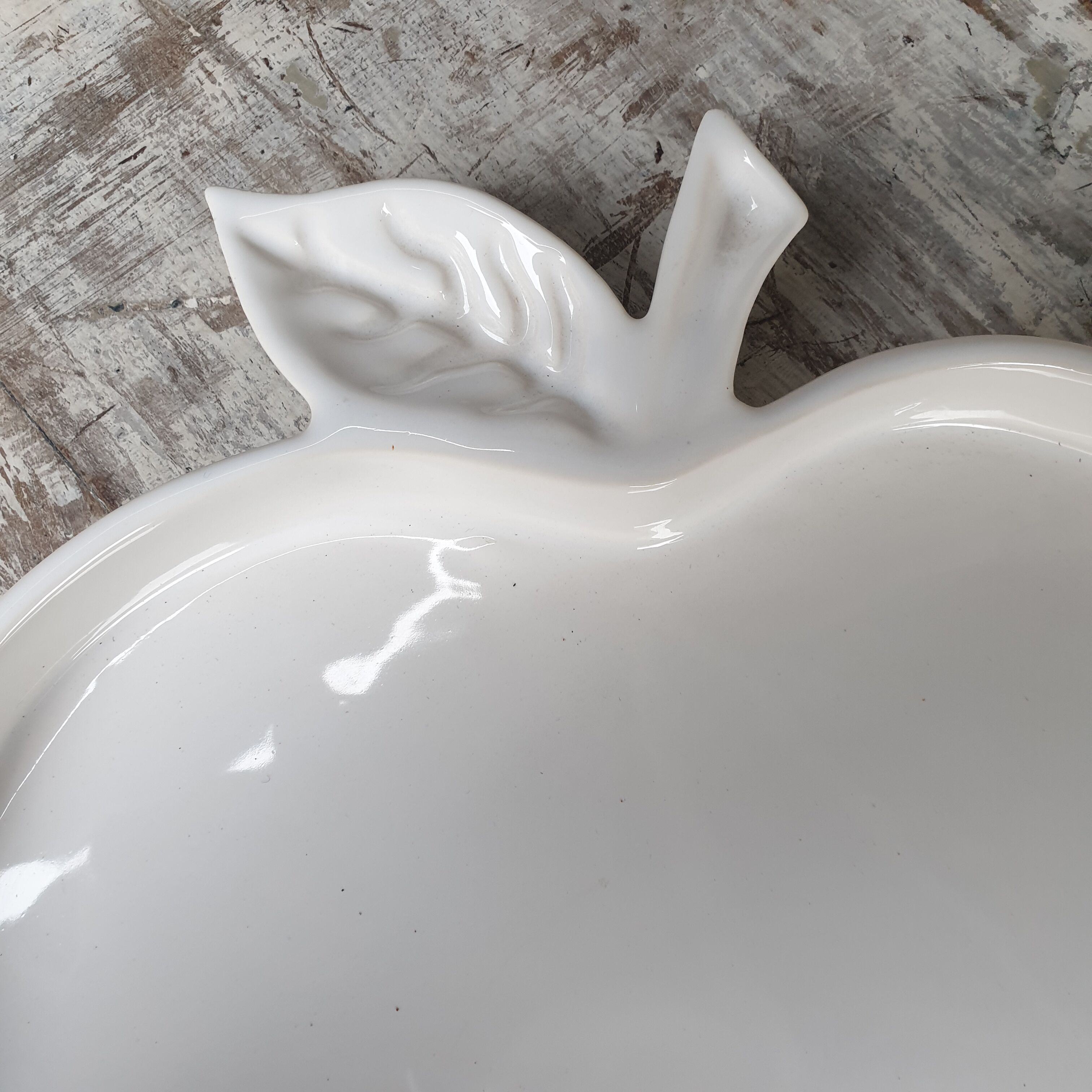 Plat à tarte vintage en forme de pomme années 1970