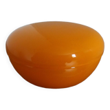 Orange glass candy box from the 70s