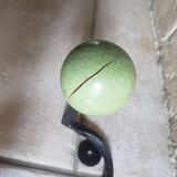 Wall coat rack wrought iron 4 wood balls