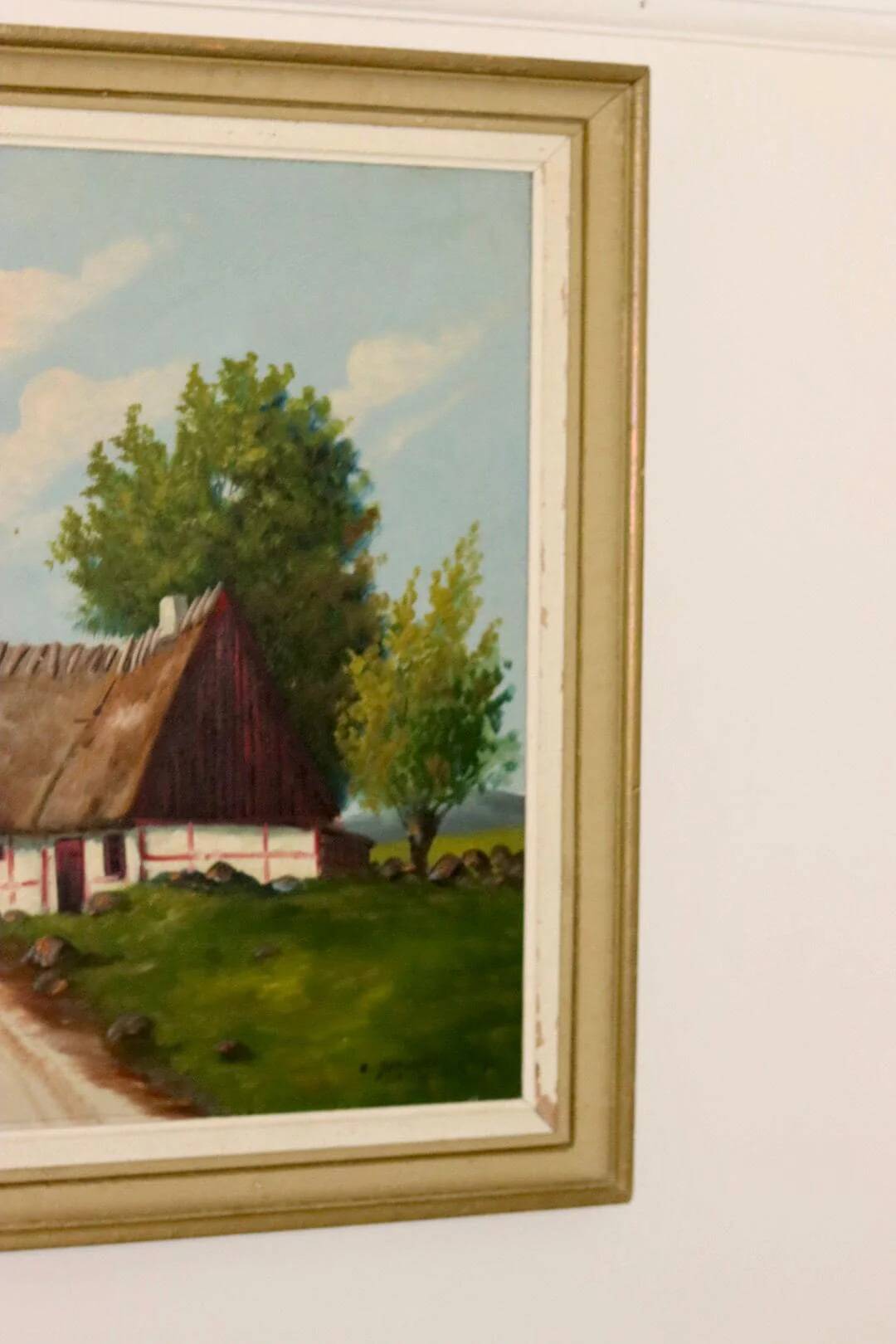 « Paysage avec ferme » par E Johansson
