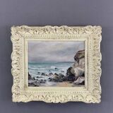 Seascape Painting, Signed and Dated, 20th Century