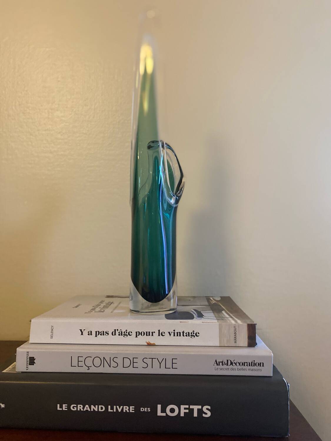 Shell crystal art sculpture vase by Paul Kedelv for Flygsfors, Scandinavian glass