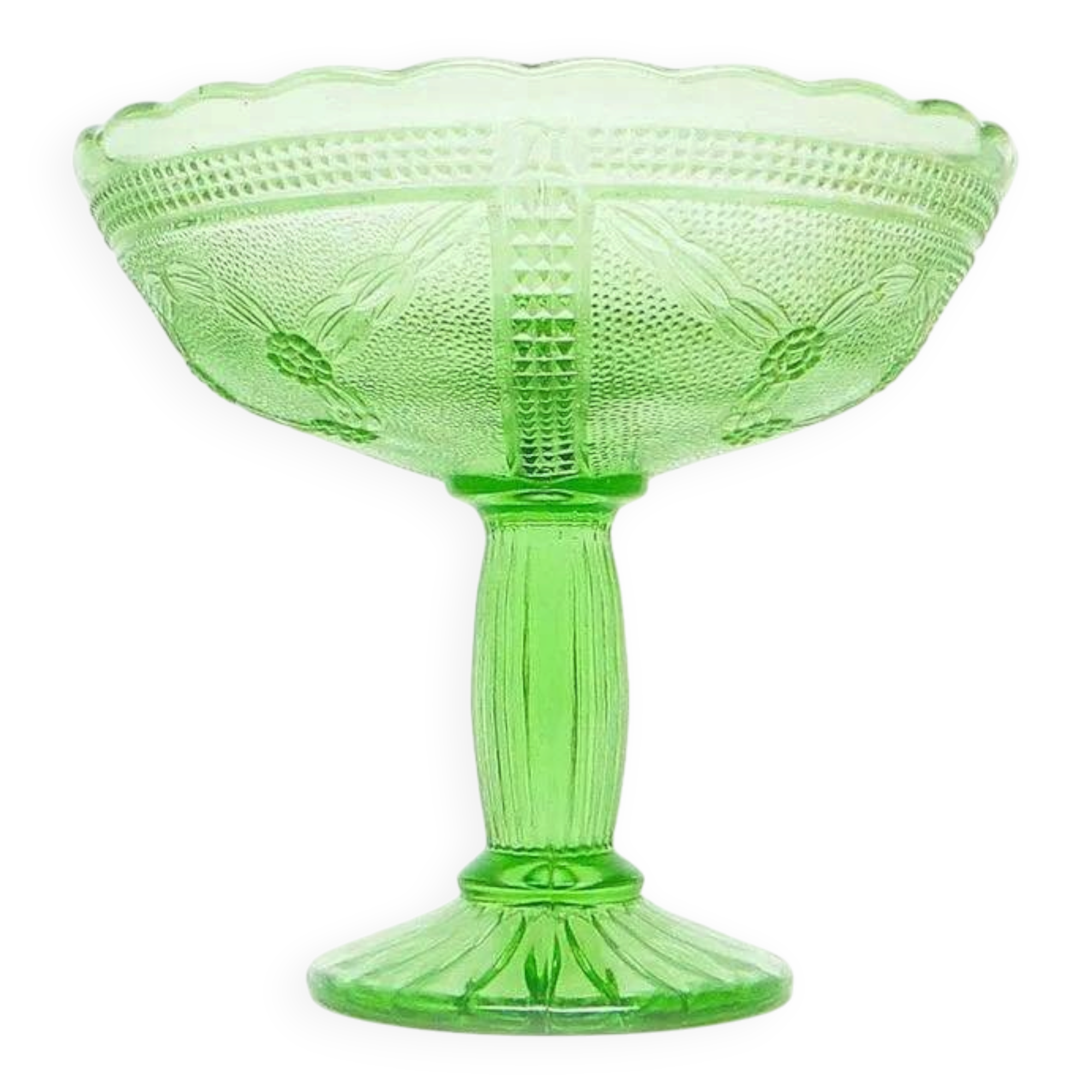J1N Huta Ząbkowice green plate in Art Nouveau style