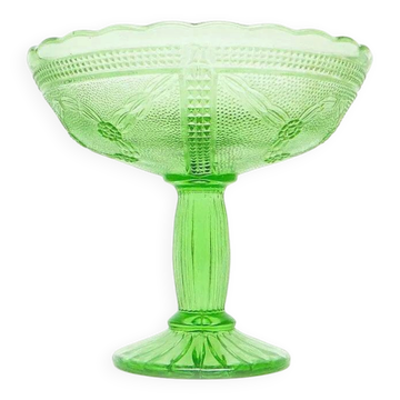 J1N Huta Ząbkowice green plate in Art Nouveau style