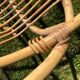 Rattan bench 50s