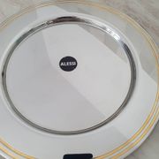 Alessi Ettore Sottsass / Serving plate stainless steel 18/10 and gold NG5100