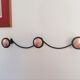metal and plastic coat racks, vintage, 50s/60s, cloakroom, hook