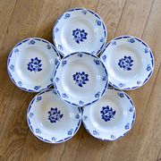 Antique Badonviller plates from the "Madelon" collection, hand-painted