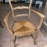 Paire de fauteuils en chêne