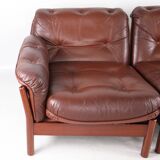 Modular leather sofa