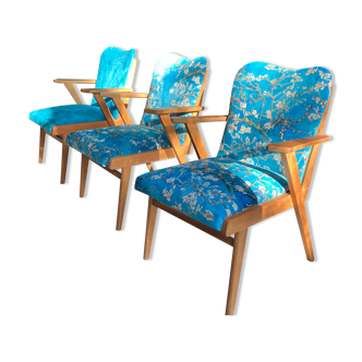 Trio of vintage armchairs