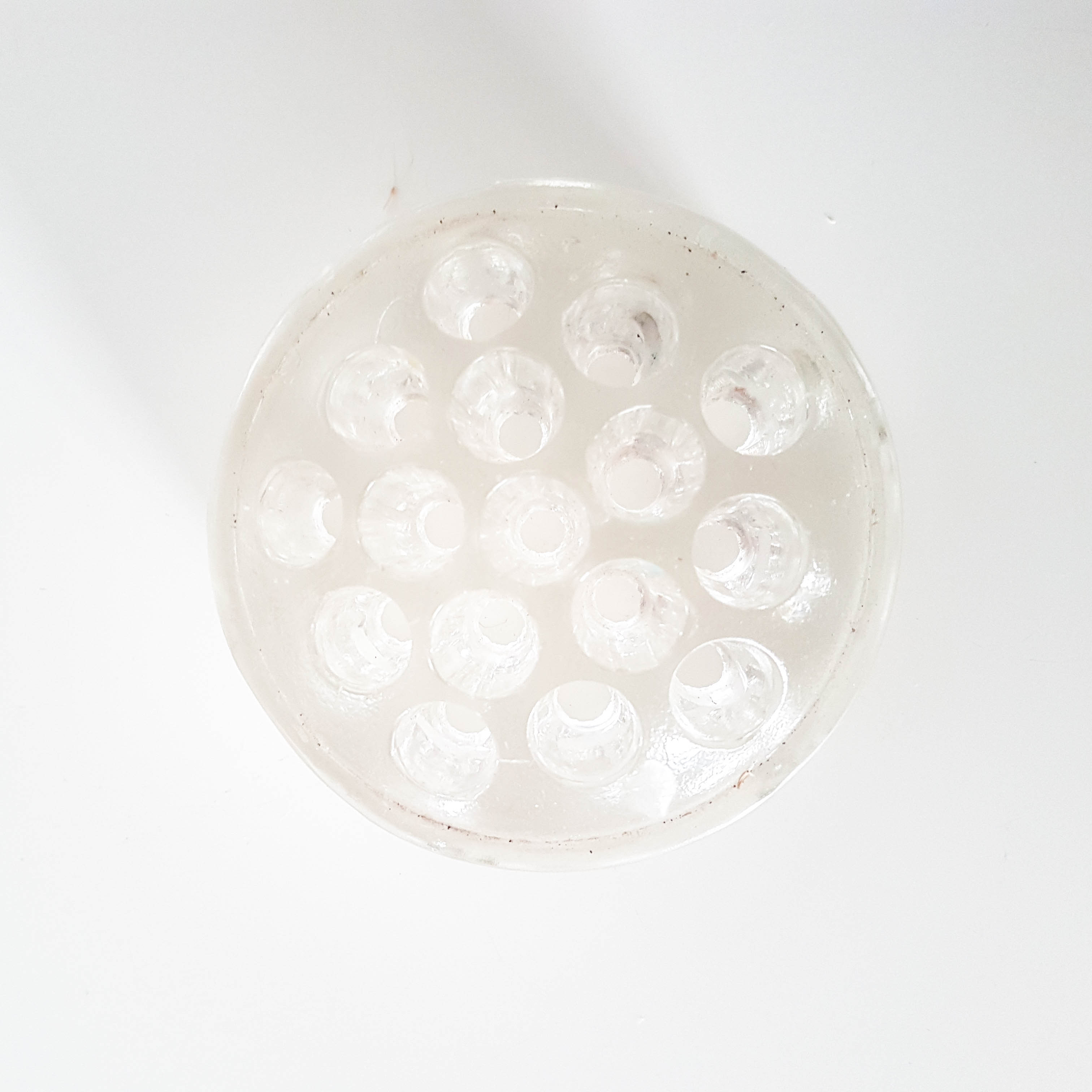 Vintage glass flower pick made in France