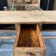 Old 19th century oak farm table