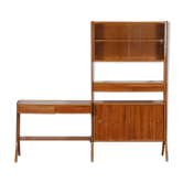 Vintage wooden wall unit by Frantisek Jirak, circa 1960