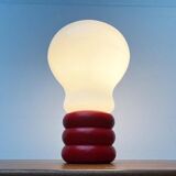 Giant table lamp or floor lamp in the shape of a light bulb from the mid-century German space age by Ingo Maurer for M Design, 1960s.