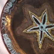 Decorative star plate ceramic Marius Giuge Vallauris