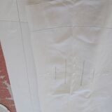 Drap brodé main ancien et ses deux taies coordonnées