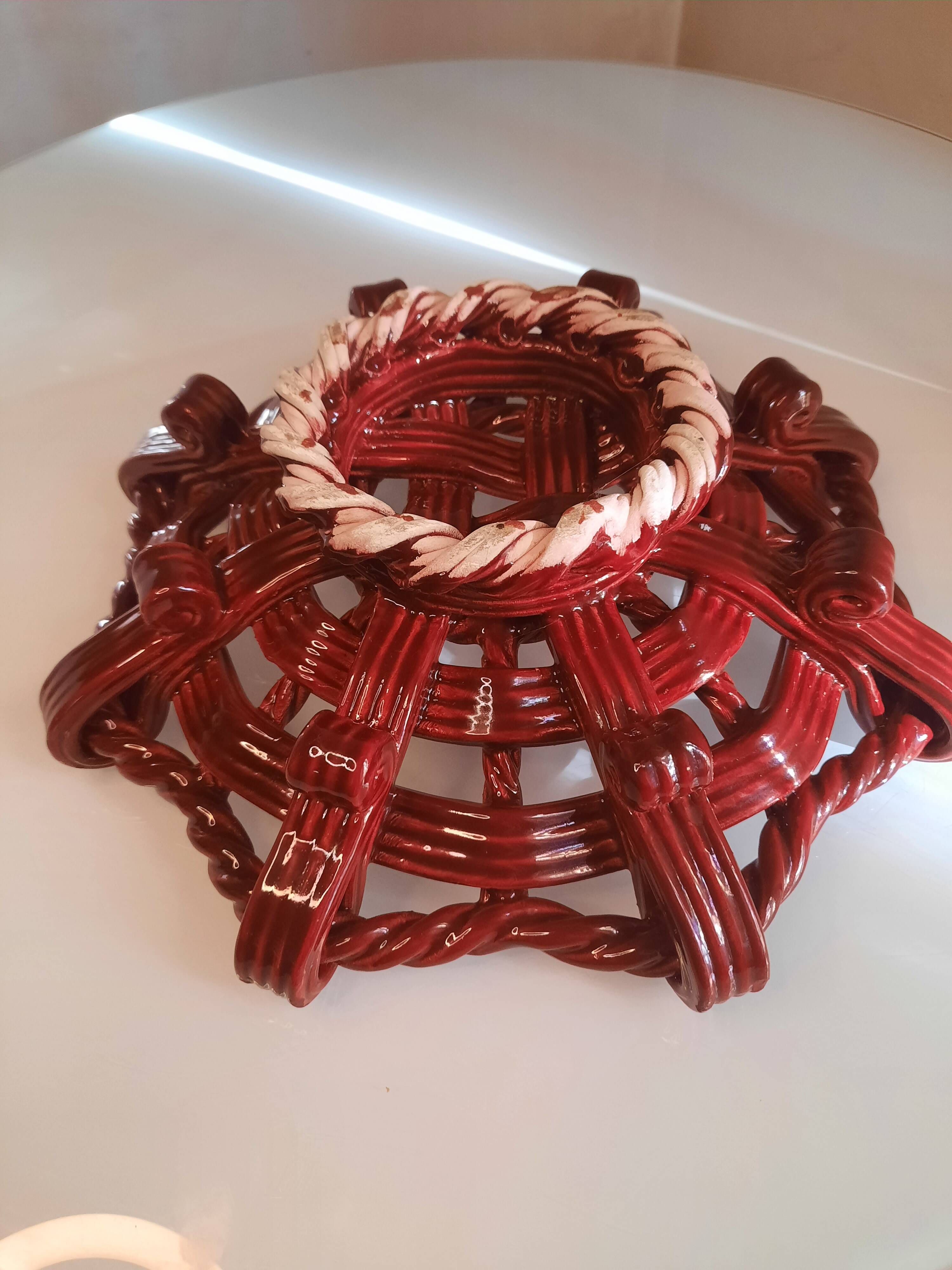 Corbeille céramique tressée