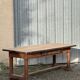 Solid wood farmhouse table with drawer