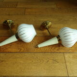 Pair of modernist torch wall light