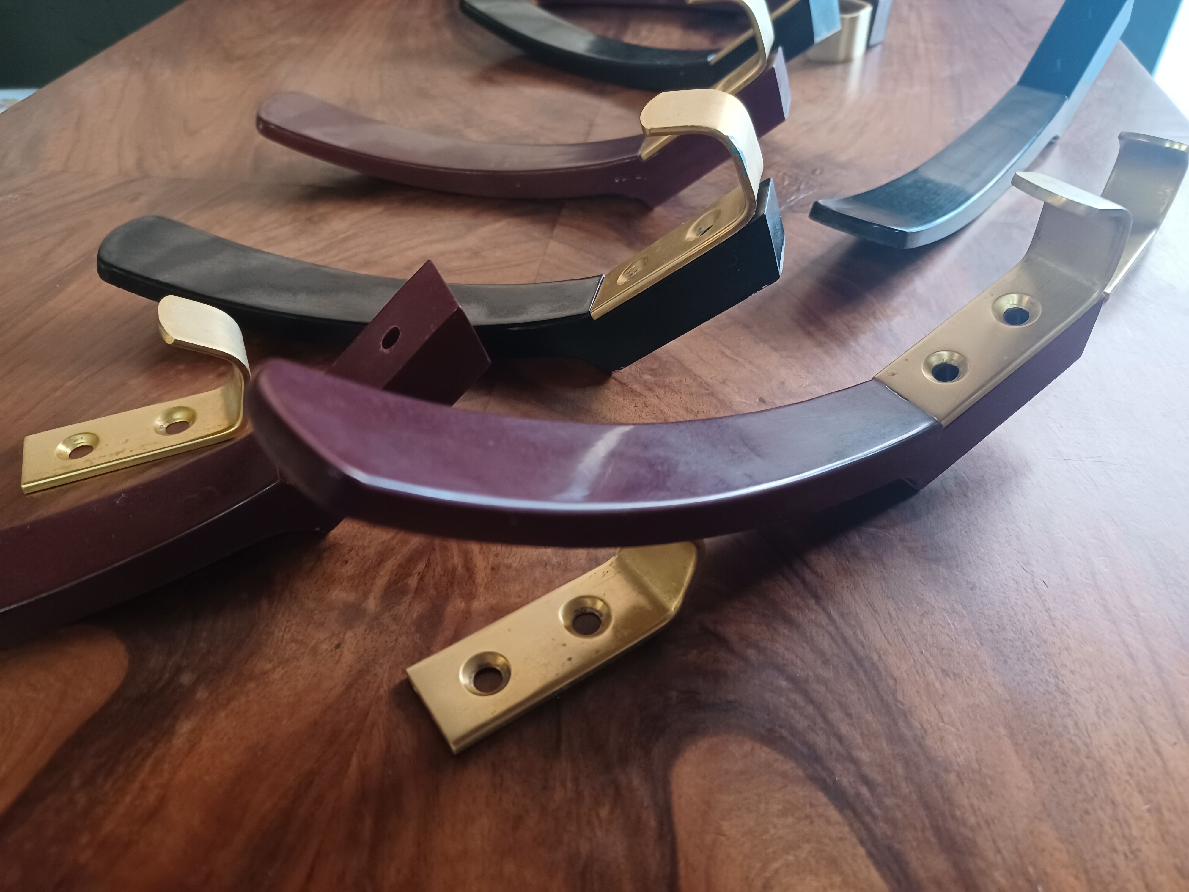 10 hooks, KM Austria, bakelite and brass
