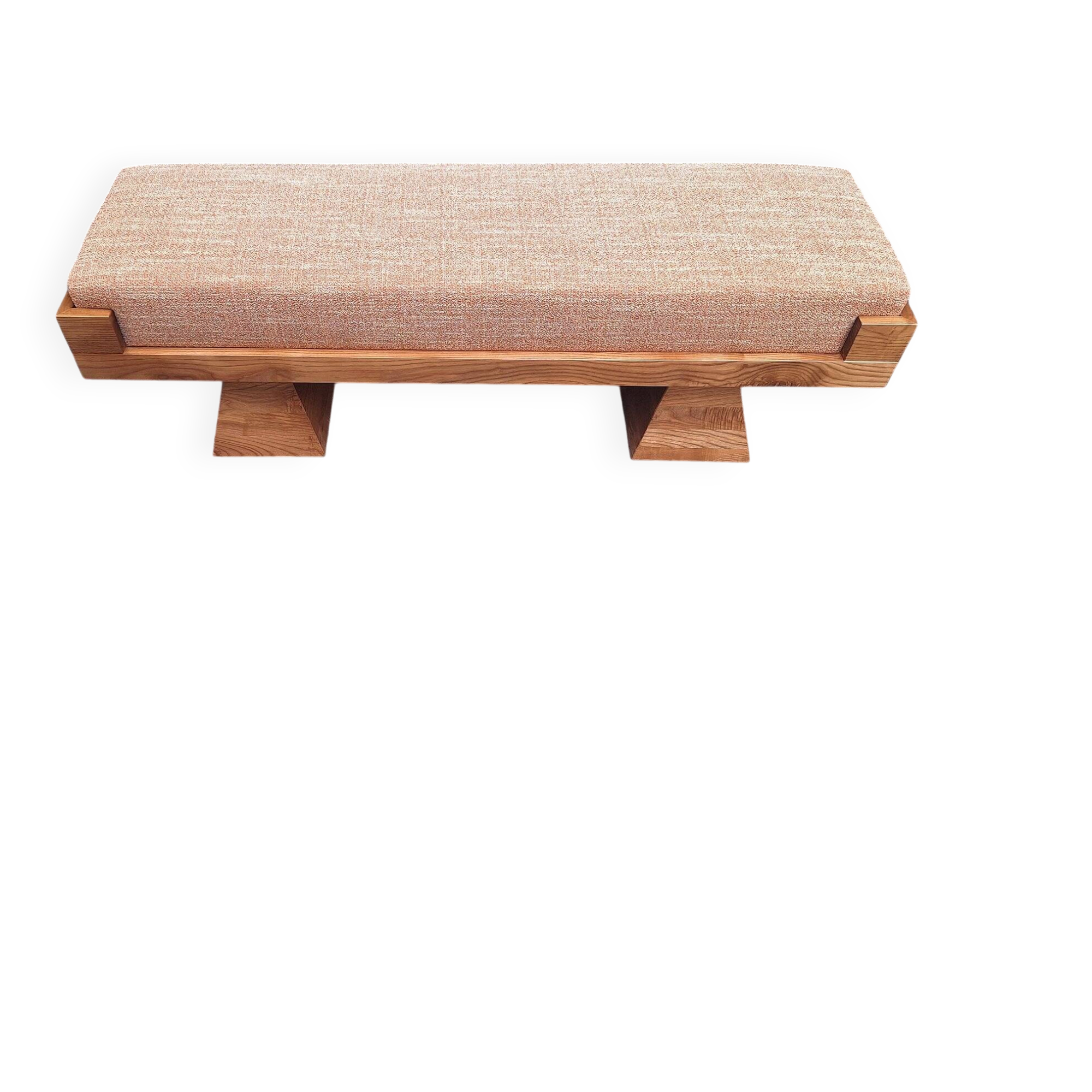 Bench with Pyramid Legs and Stain-Resistant Multi-Color Fabric from Artigianato Italiano, 2000s