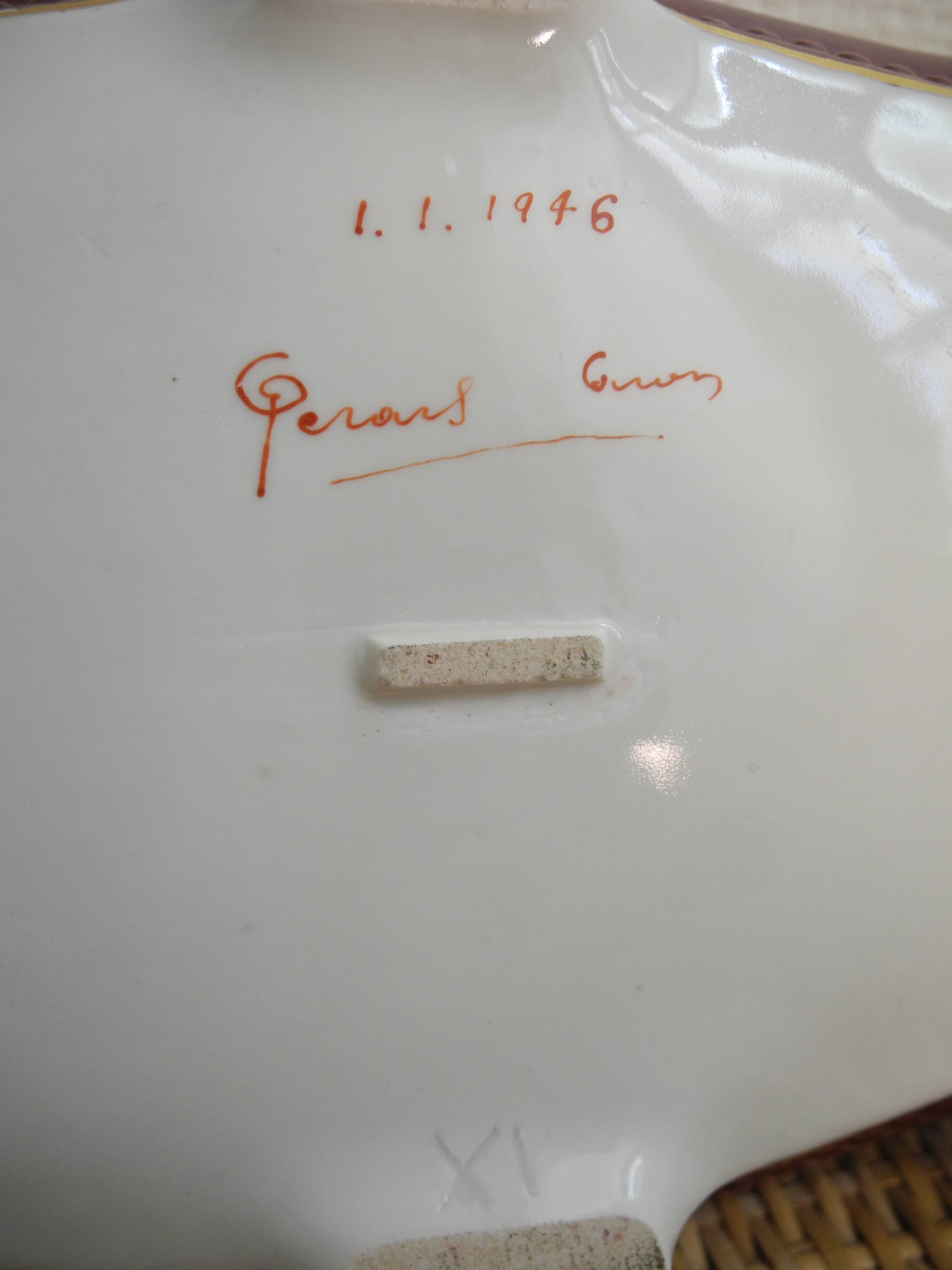 old french earthenware planter 40s