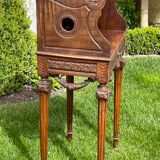 Louis XVI style walnut bedside table