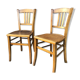 Lot de 2 chaises de bistrot bois 1950